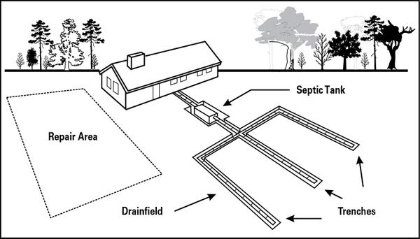 septic field drawing