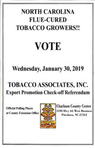 Cover photo for NC Flue-Cured Tobacco Growers Voting Information