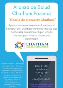 Cover photo for Charla De Bienestar Chatham