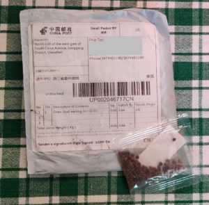 Shipping package and seeds