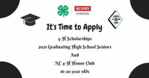 Cover photo for 4-H Scholarship and Honor Club Application Time!
