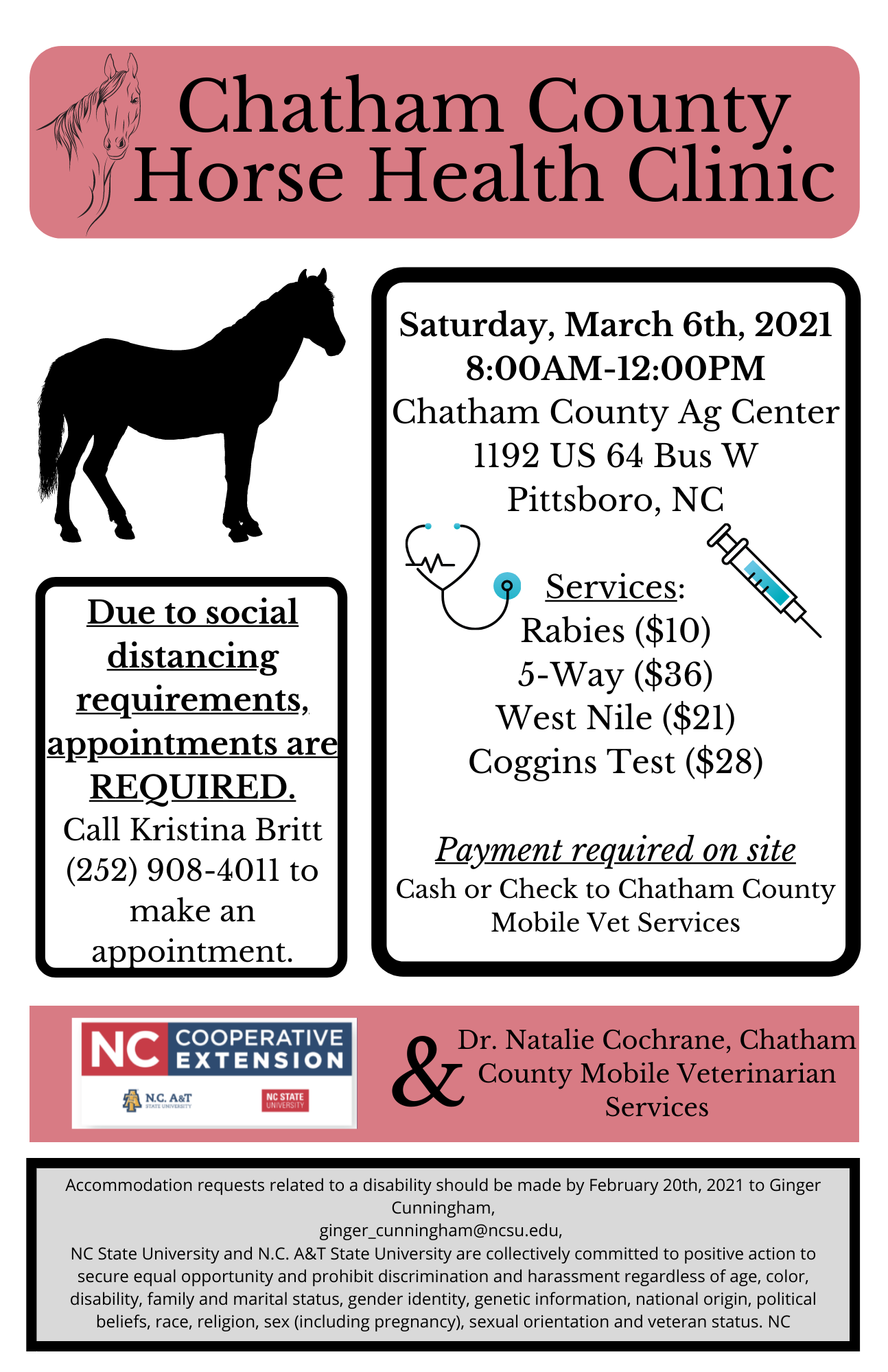 2021 Chatham County Horse Health Clinic | Extension Marketing and  Communications