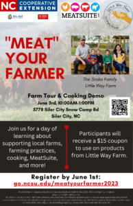 Cover photo for Meat Your Farmer: Farm Tour & Cooking Demo Has Been Canceled