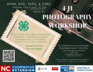 Cover photo for 4-H Photography Workshop