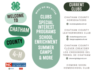 Cover photo for Chatham County 4-H Information Flyer!