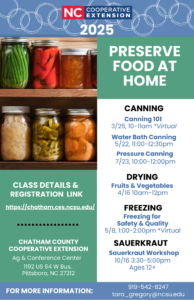 Cover photo for 2025 Home Food Preservation Webinar & Workshop Series